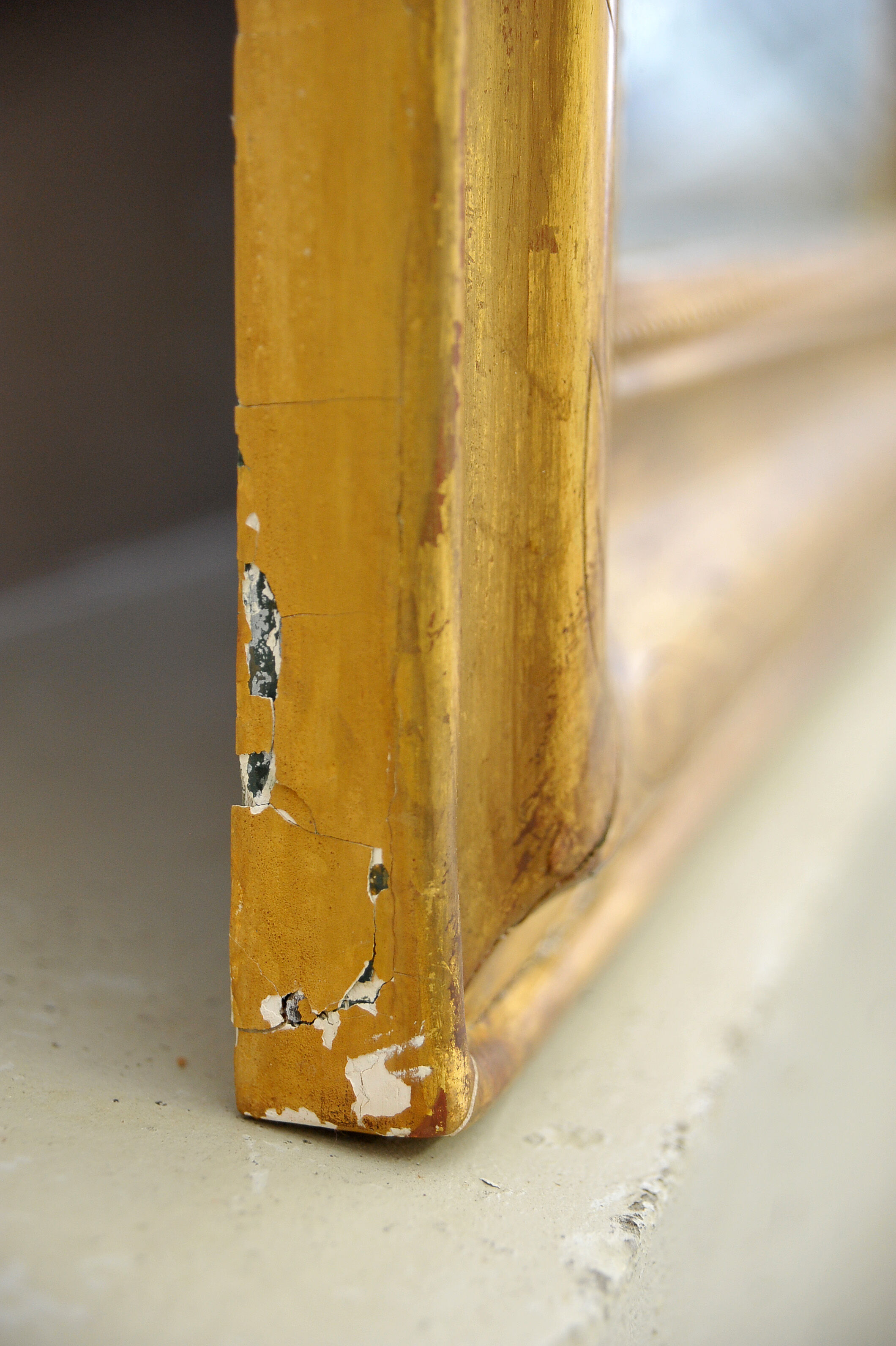 Mirror Louis Philippe gilded with gold leaf 78x105cm