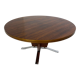 Table basse art déco moderniste en palissandre et acier chromé, années 1930
