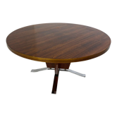 Art Deco Modernist Rosewood and Chromed Steel Coffee Table, 1930s