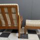 High back relax chair with hocker 1960s by Tarm Stole Denmark