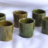 Lot de 6 verres à liqueur en grès