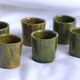 Lot de 6 verres à liqueur en grès