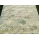 Hand-Knotted Wool Area Rug, Oushak Ivory Sage Green Design Carpet for Living Room