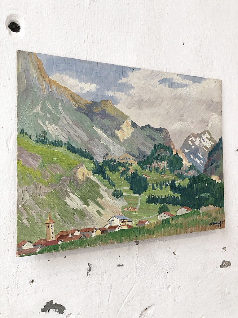 Oil painting landscape mountain 1933