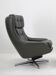 Midcentury Swivel Rocking Leather Armchair, Peem, Finland, 1970s