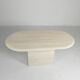 Mid-Century travertine coffee table with an oval top, 1970s.