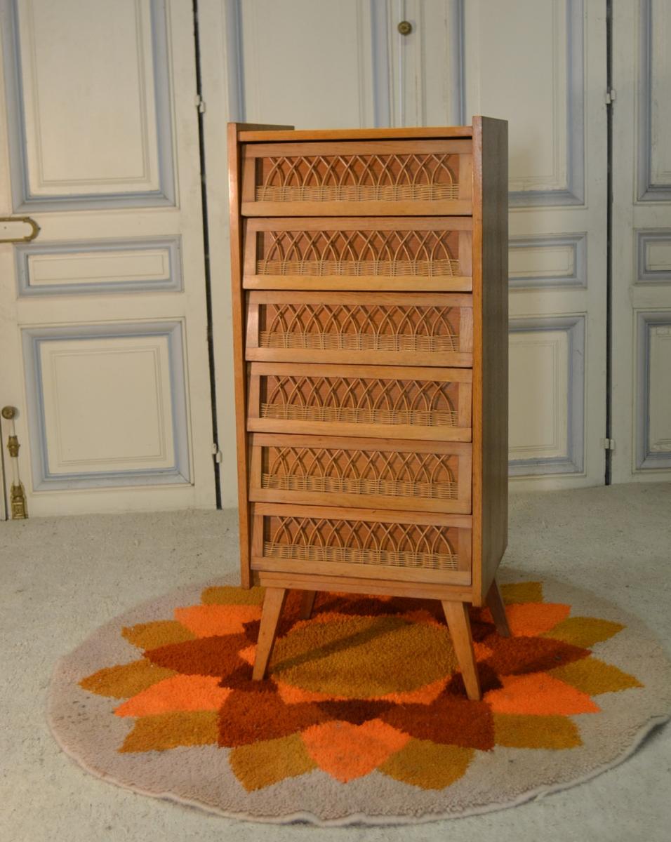 Chest in oak in the 1960s