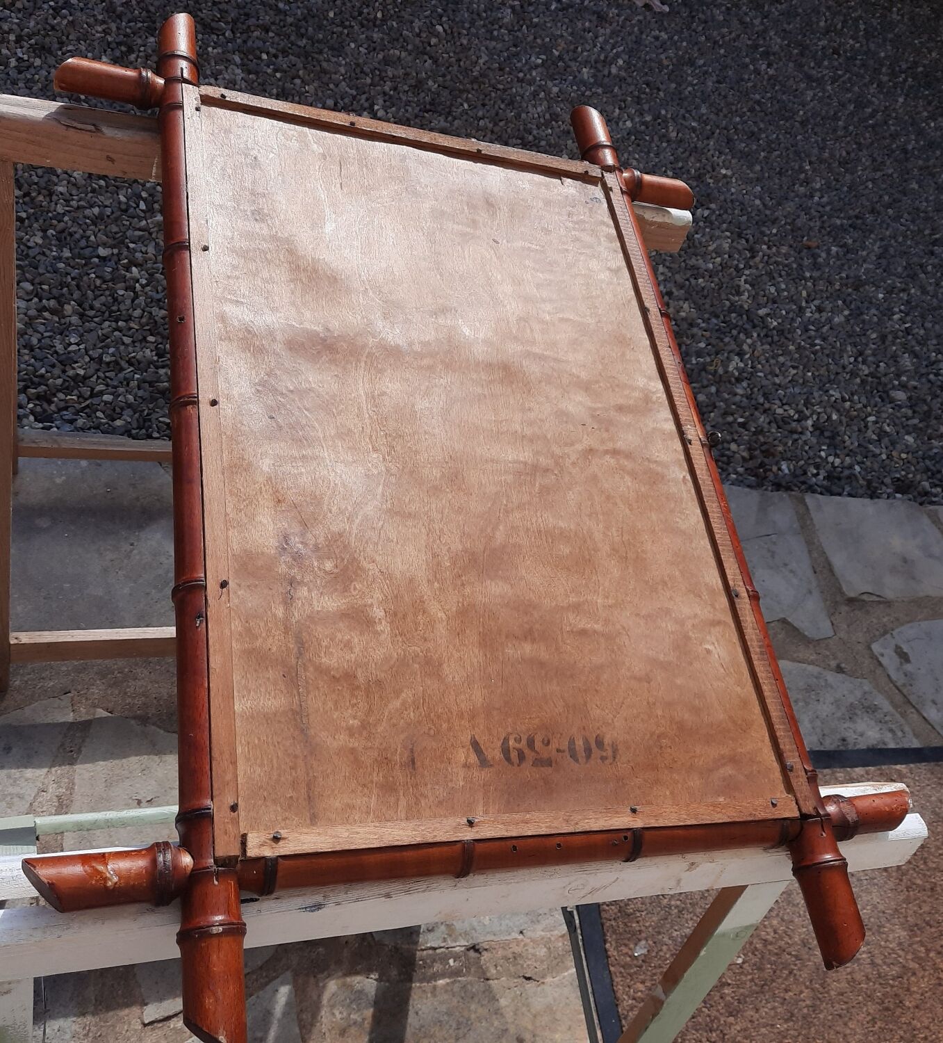 Mirror period 1950 wood beautiful imitation bamboo