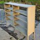 Industrial shelving unit rack shoe cabinet riveted