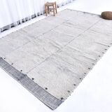 blue wool maroccan style large rug, 300x200 cm wool blue rug