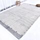 grand tapis de style marocain en laine bleue, 300x200 cm tapis bleu en laine