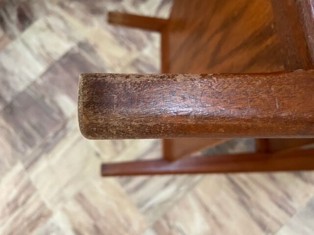 Teak sofa end table 1950 France