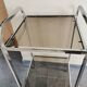 Small vintage chrome metal shelf