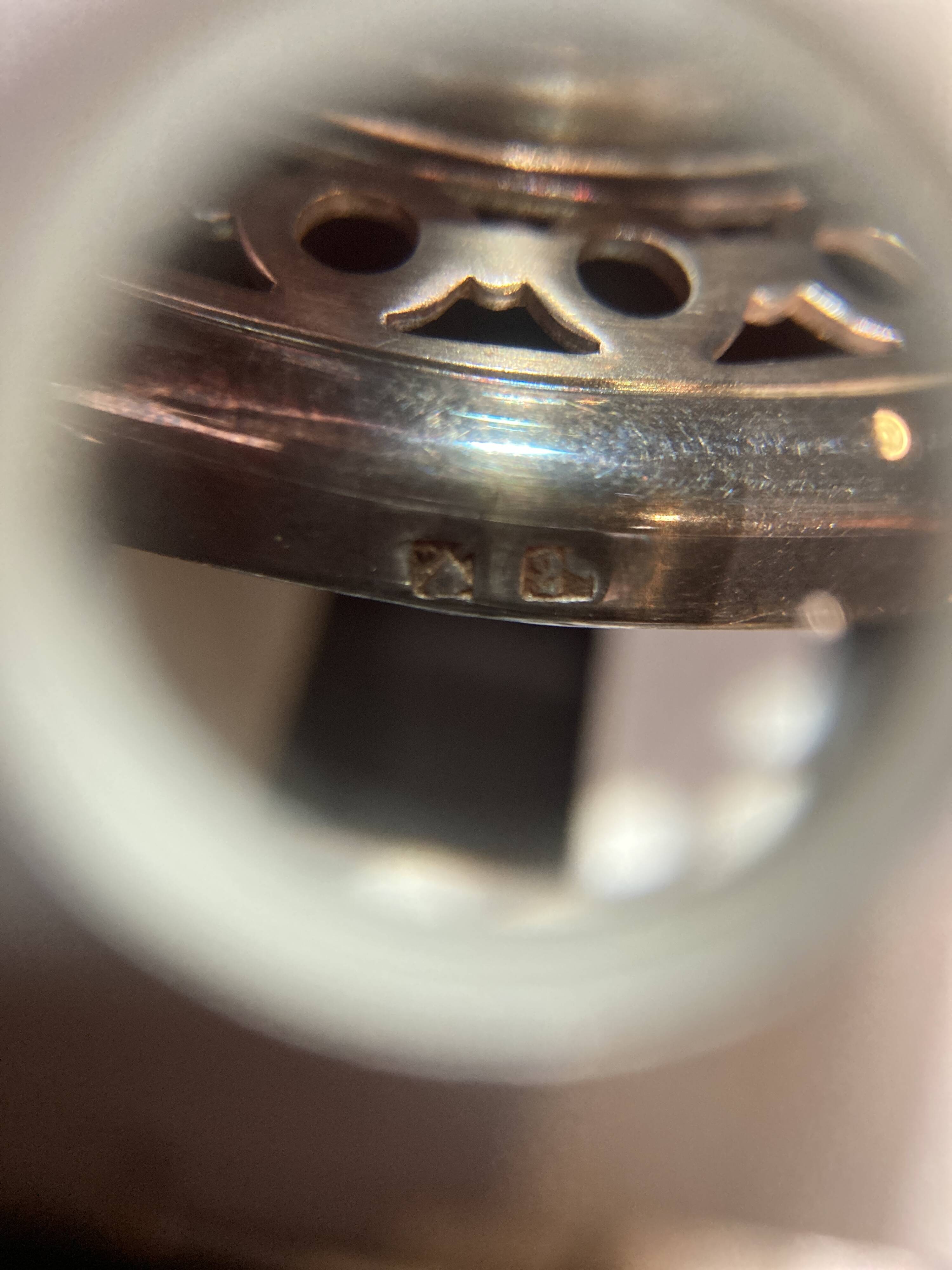 Egg cup with silver metal spoon