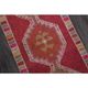 Vintage Turkish Hand-Knotted Wool Cotton Pink Runner Rug 88x342