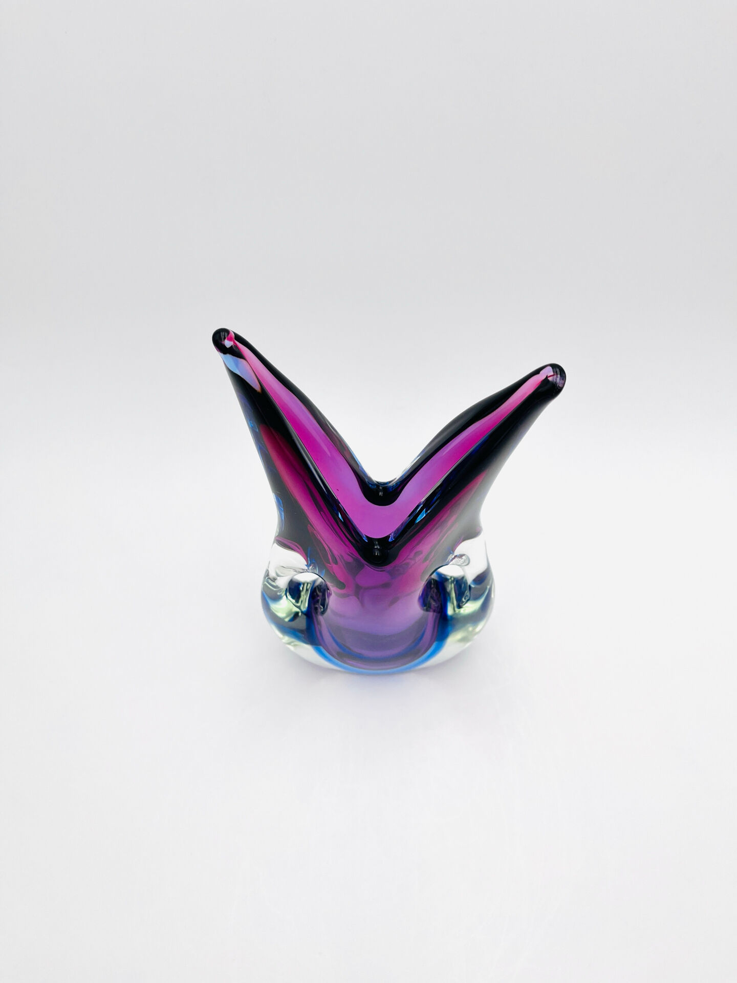Large Sculptural Murano Vase - Flavio Poli - Sommerso - 1960