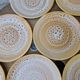 Set of 12 flat plates in stoneware Niderviller model Fauve from the 1960s.