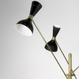 Moonlight floor lamp 3 black arms