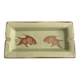 Celadon Ashtray Fish China Japan Cracked Asian Ceramic 20th Century
