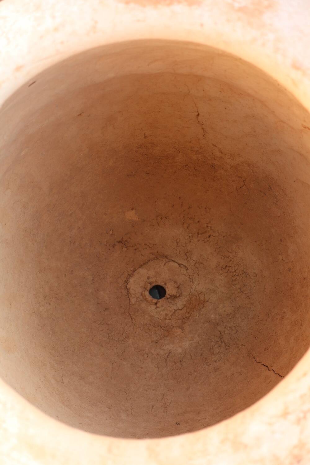 Large handmade raw tamegroute terracotta jar