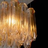 Suspension « Quadrifoglio » en verre de Murano par VeArt, années 1970