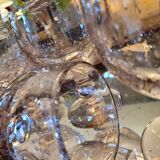 6 bubble blown glasses 70's