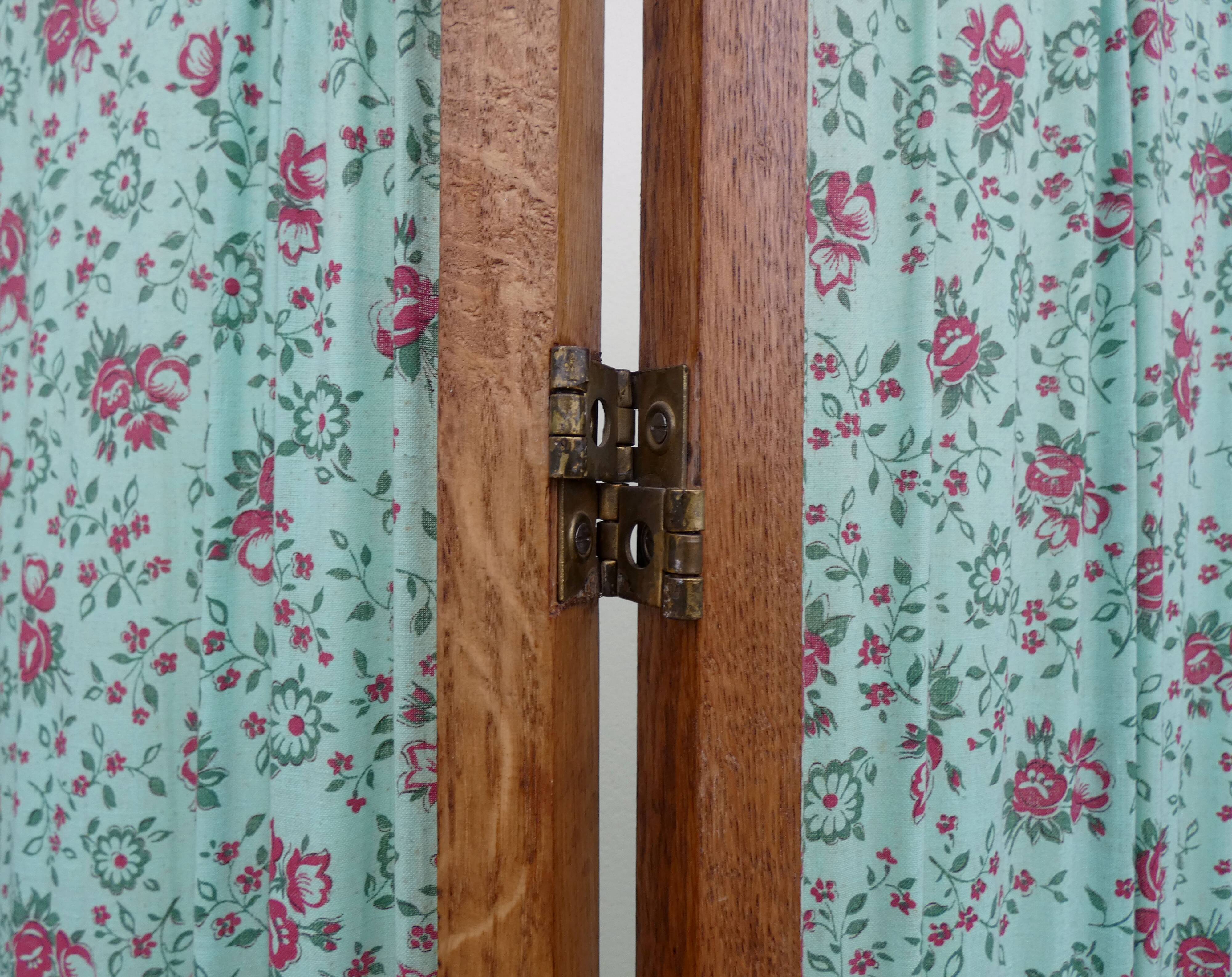 old vintage fabric screen
