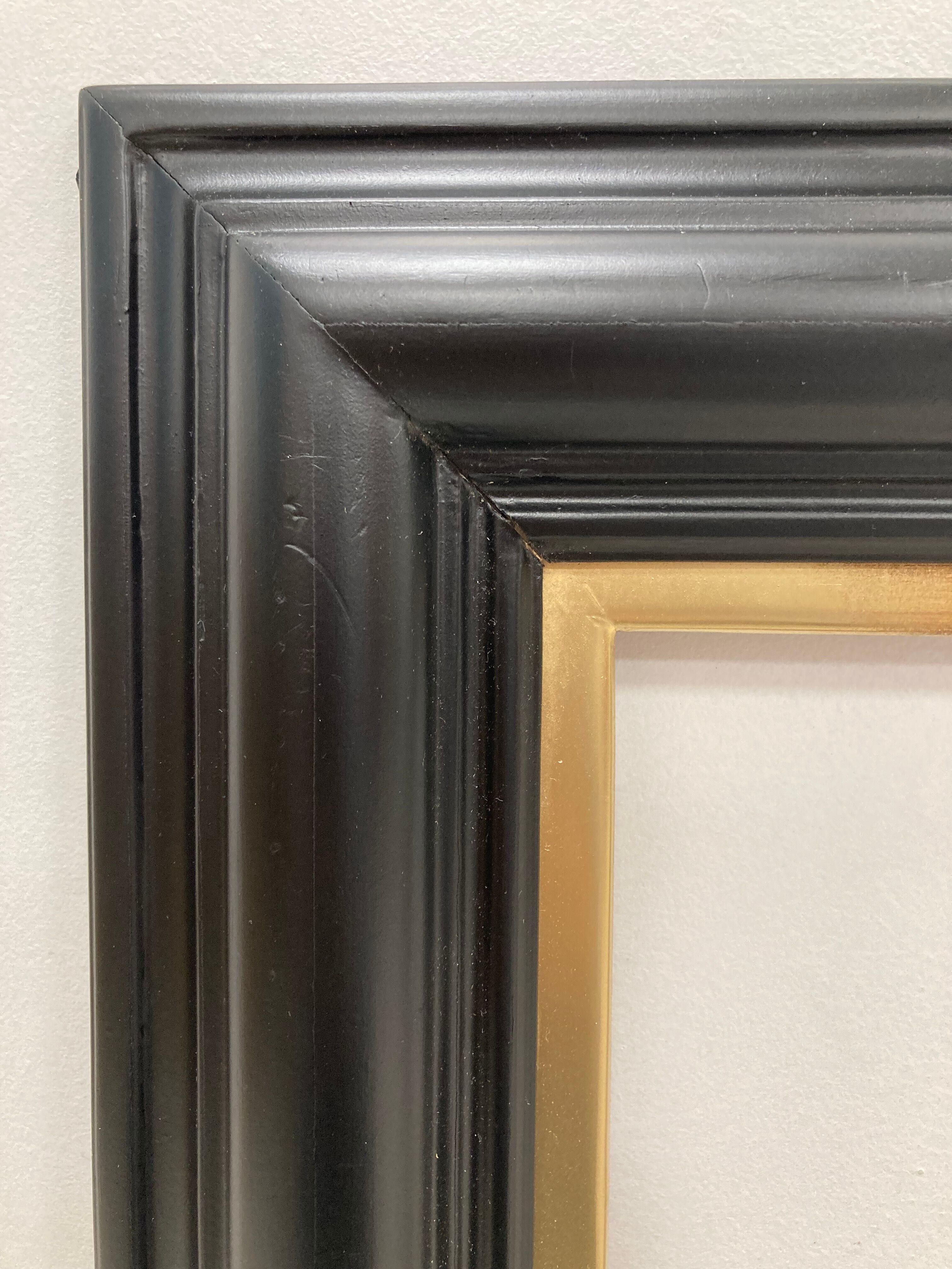 Black frame and vintage gold