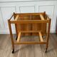 Pine serving trolley