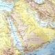 Vintage Western Asia map 43x43cm from 1950