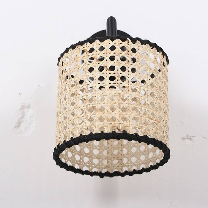 Lampe en bambou, applique murale en bambou, applique bohème