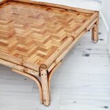 Table basse en rotin
