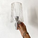 Pair of vintage cast perspex wall lights