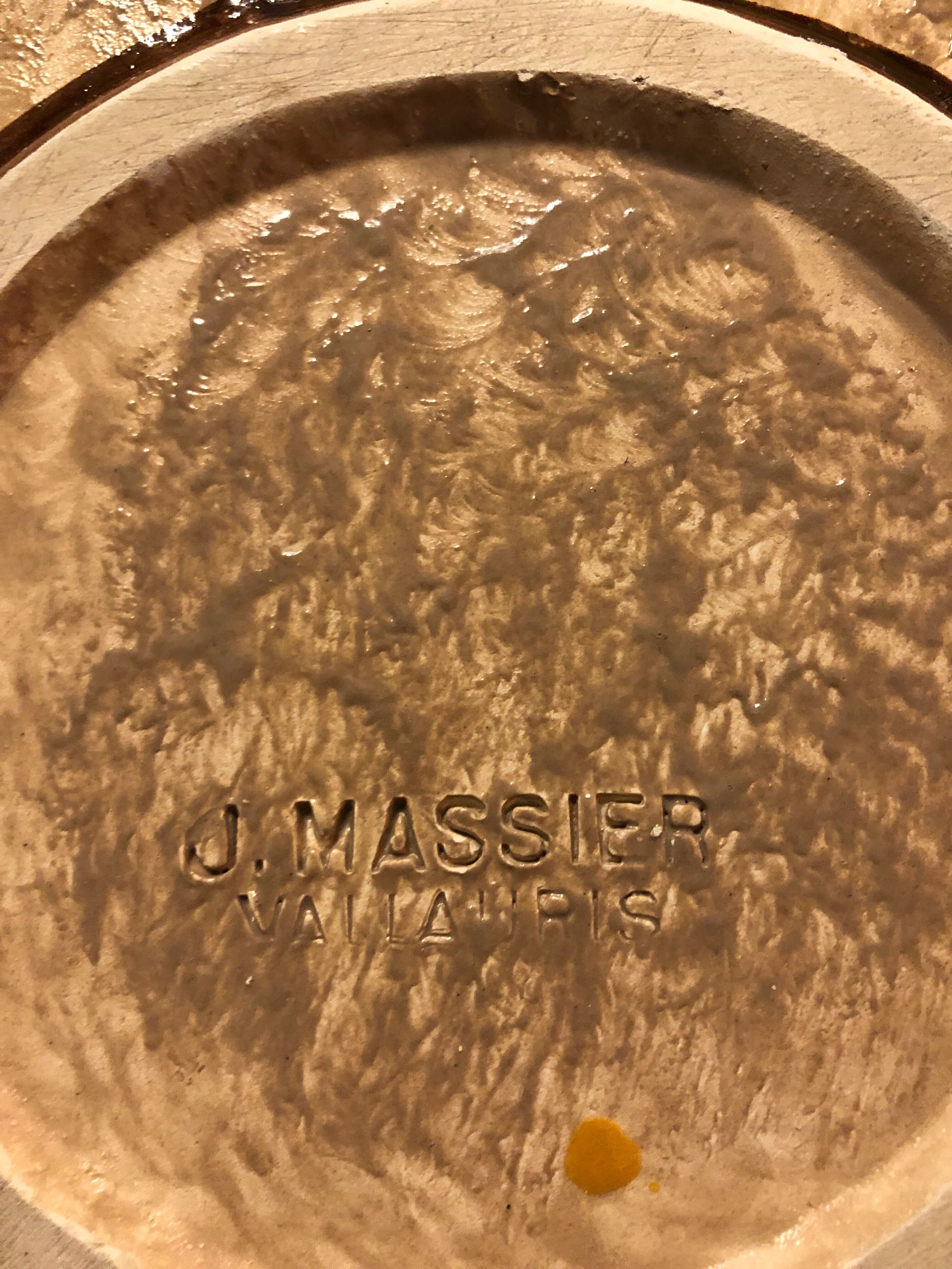 Dish - glazed ceramic -Jérome Massier