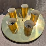 Minimalist 60s brass wall light with 5 sockets Beisl Leuchte, Germany