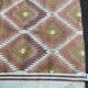 Tapis tissé laine et jute multicolore 140x200