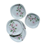 7 assiettes à dessert porcelaine fleurs roses
