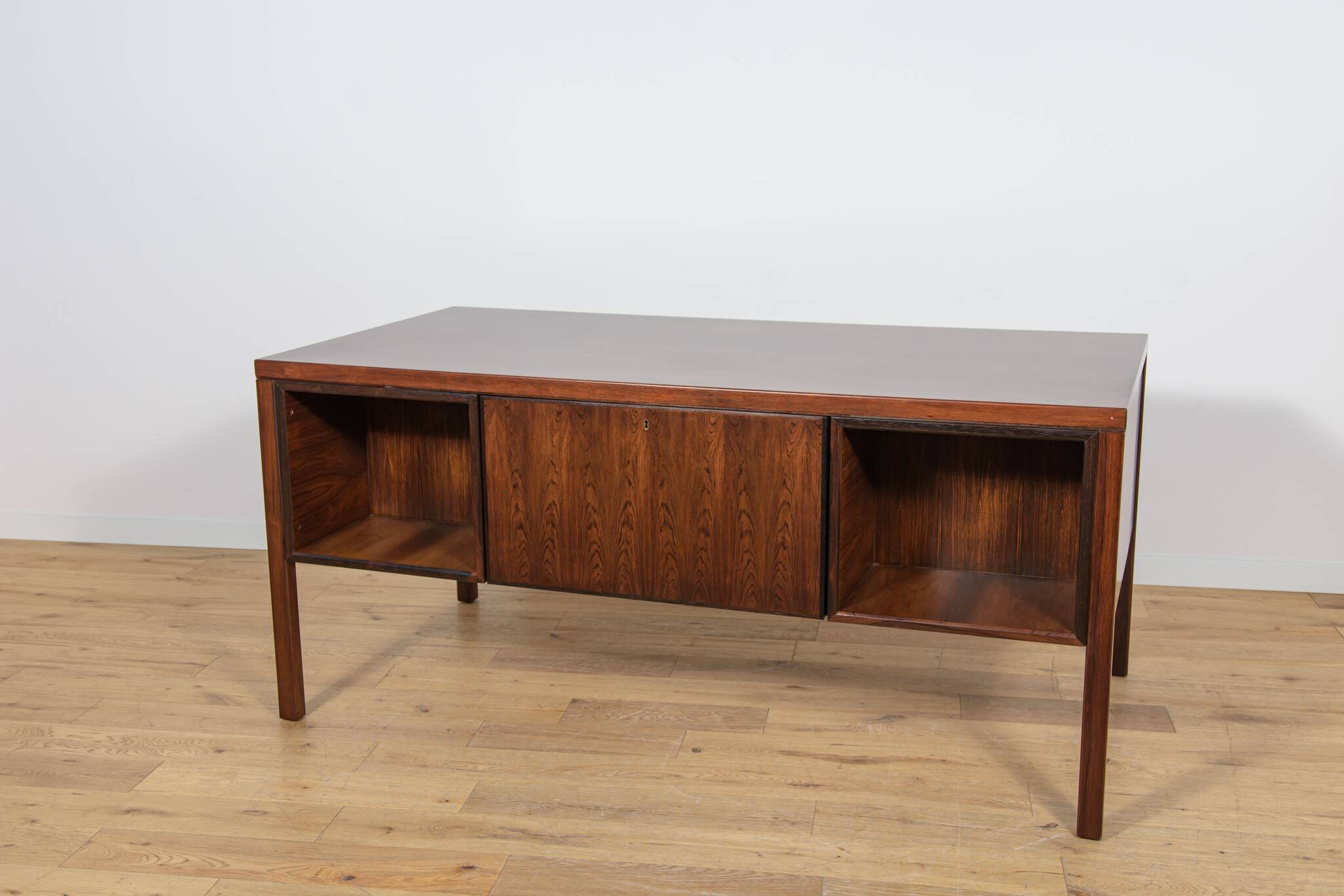 Mid-Century Model 77 Freestanding Desk in Teak from Omann Jun, 1960s