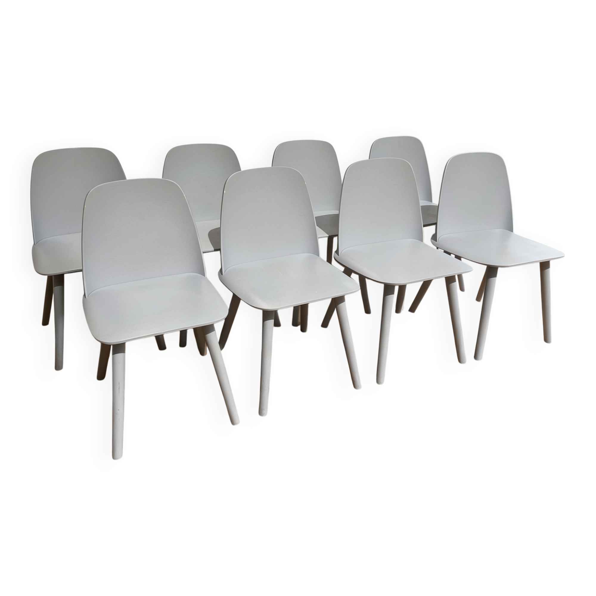 Suite de 8 chaises Nerd Chair, Muuto