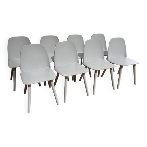 Suite de 8 chaises Nerd Chair, Muuto