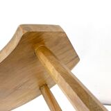 Old tripod stool in solid wood - very nice handmade work