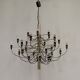 Chandelier en laiton par Gino Sarfatti pour Arteluce, années 1950.