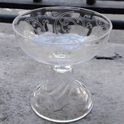 5 crystal champagne glasses, Saint Louis Cluny Graves, 12cl, pre-1936