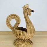Wicker basket vintage bird of paradise