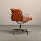 Charles & Ray Eames EA208 Soft Pad Chairs Chrome and Cognac leather, Vitra