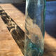 Transparent glass vase