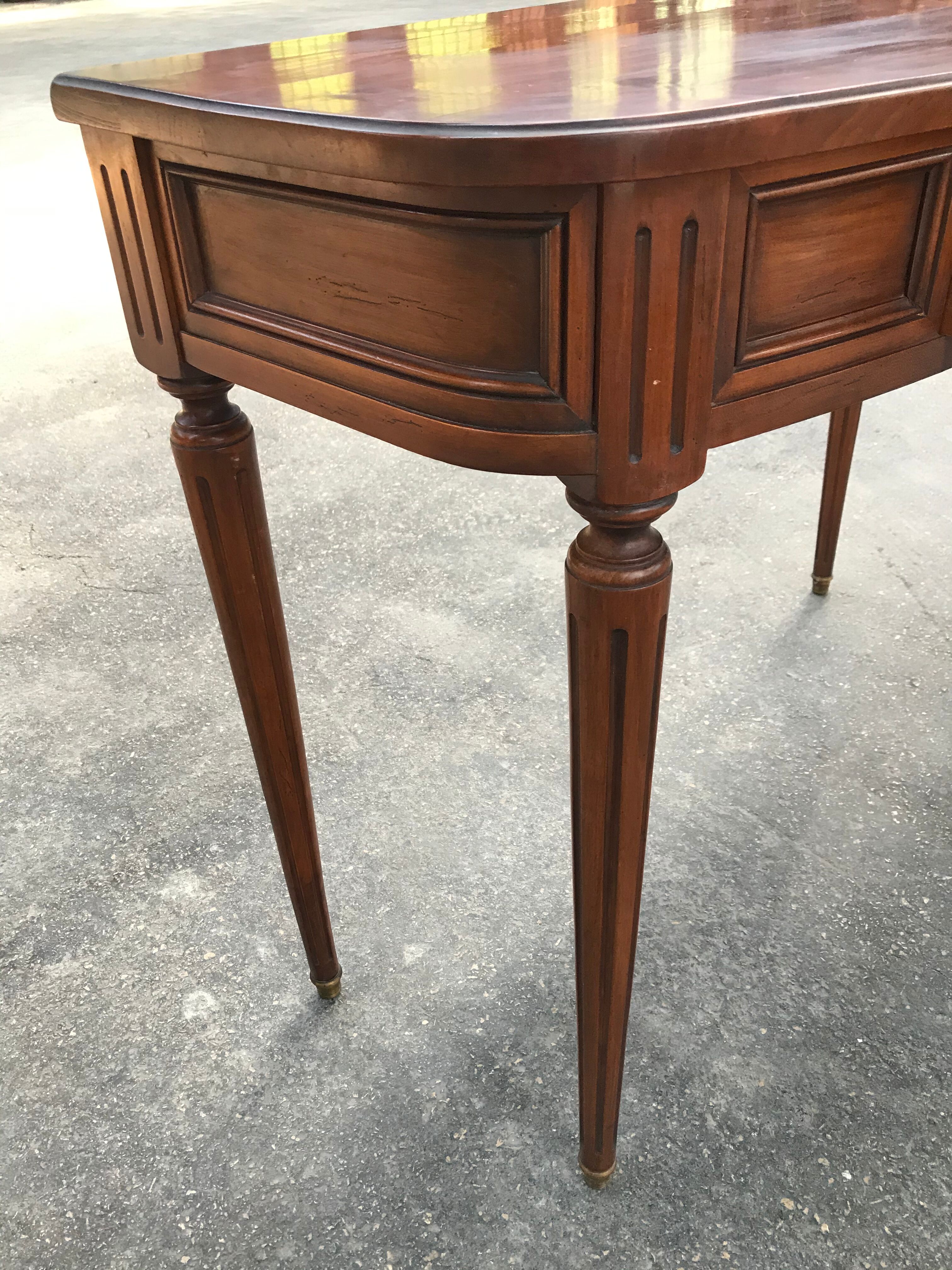 Louis XVI dining table and 3-length console