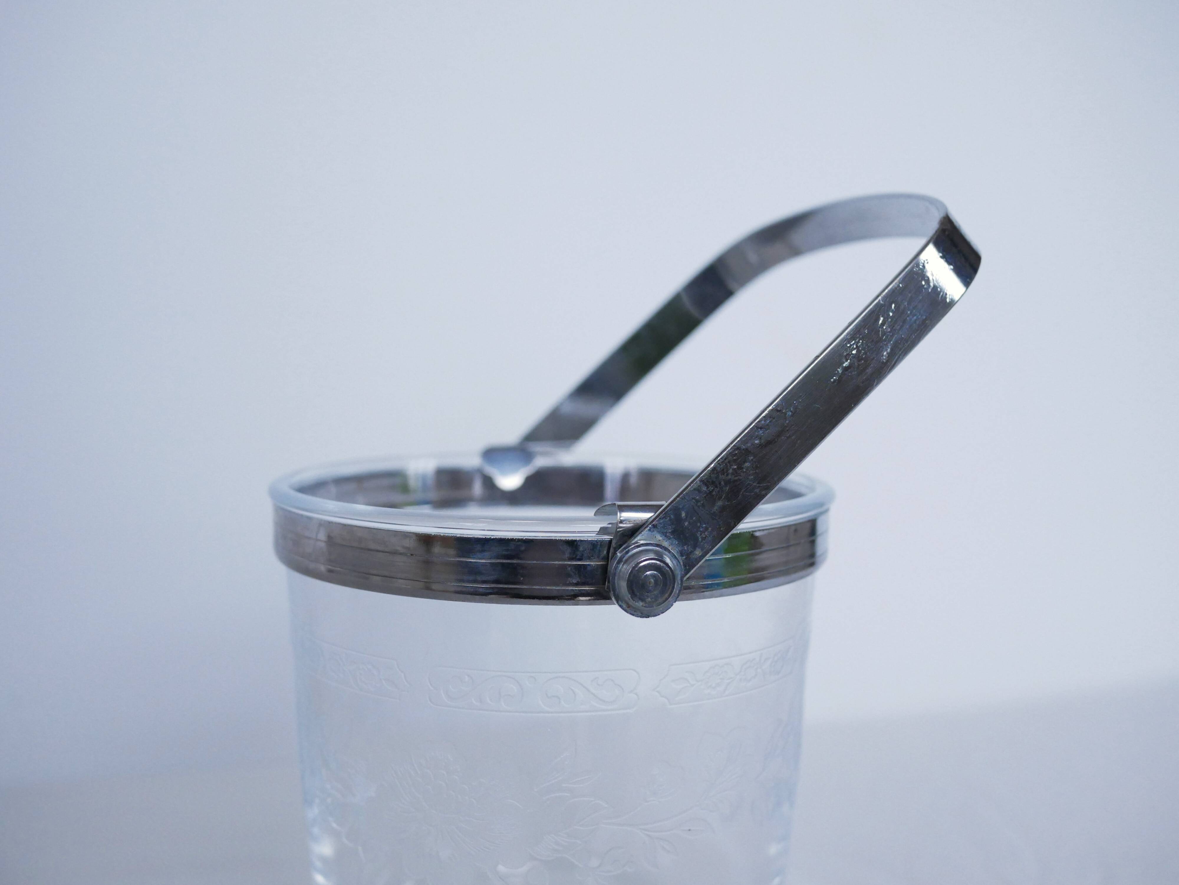 Vintage glass ice bucket