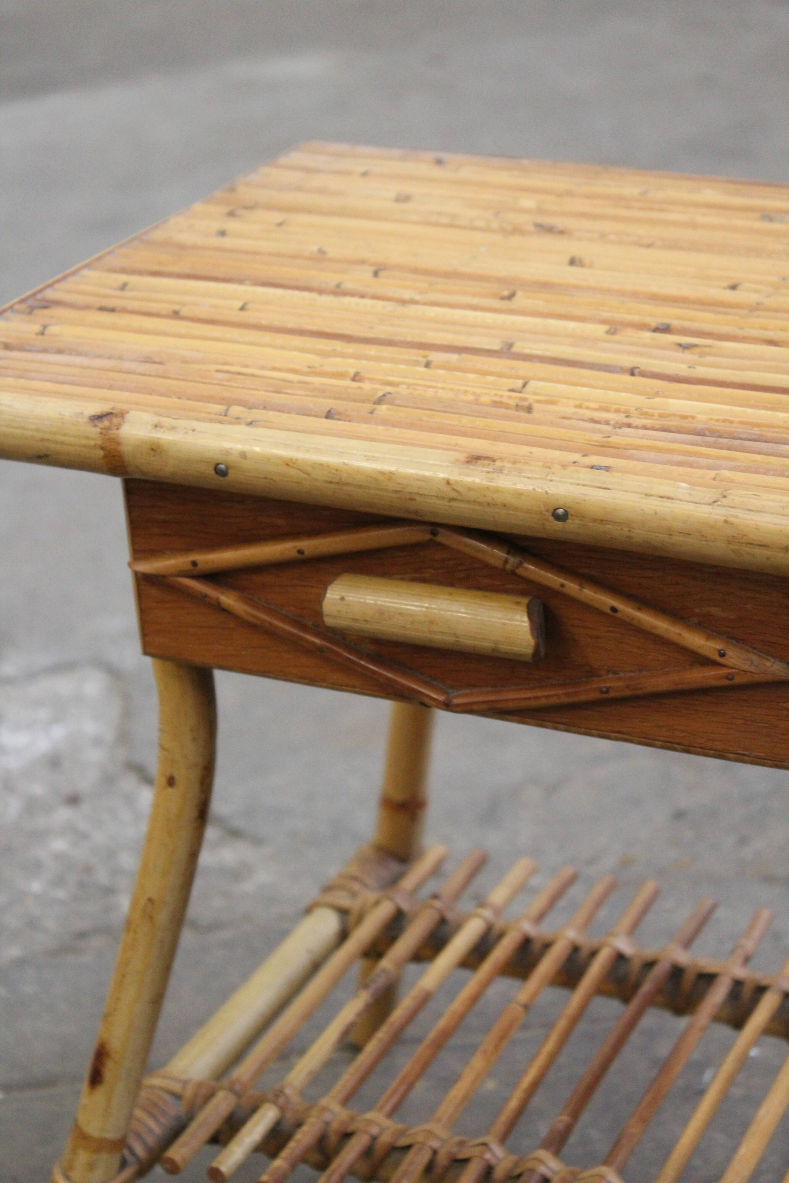 Chevet vintage enfant en rotin