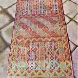 Old kilim handmade wool oriental rug - 150 x 81cm